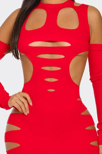 My Boo Body-Con Dress- Red