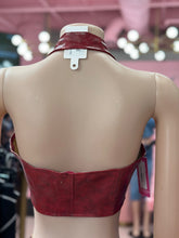 On Track PU Halter Top- Red