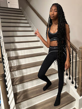 (Pre-Order 8 business Days) 
Alos Double Stripe Legging Set- Black-Call For Pics