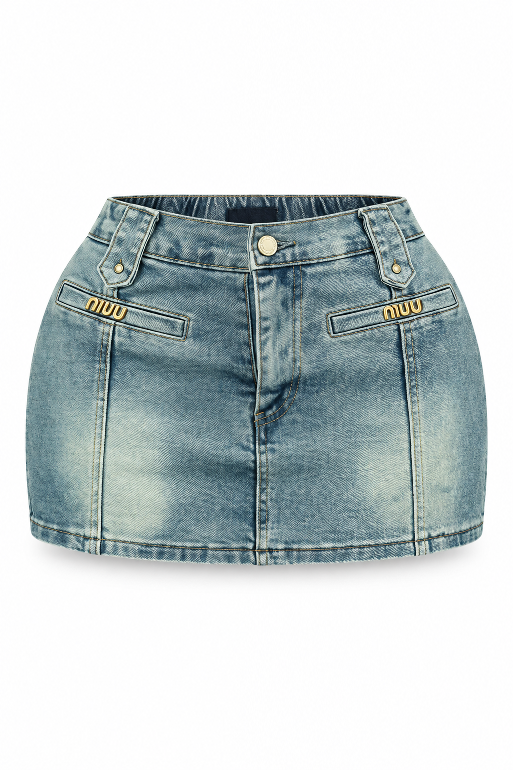 Too Cute To Be Casual Vintage Denim Mini Skort