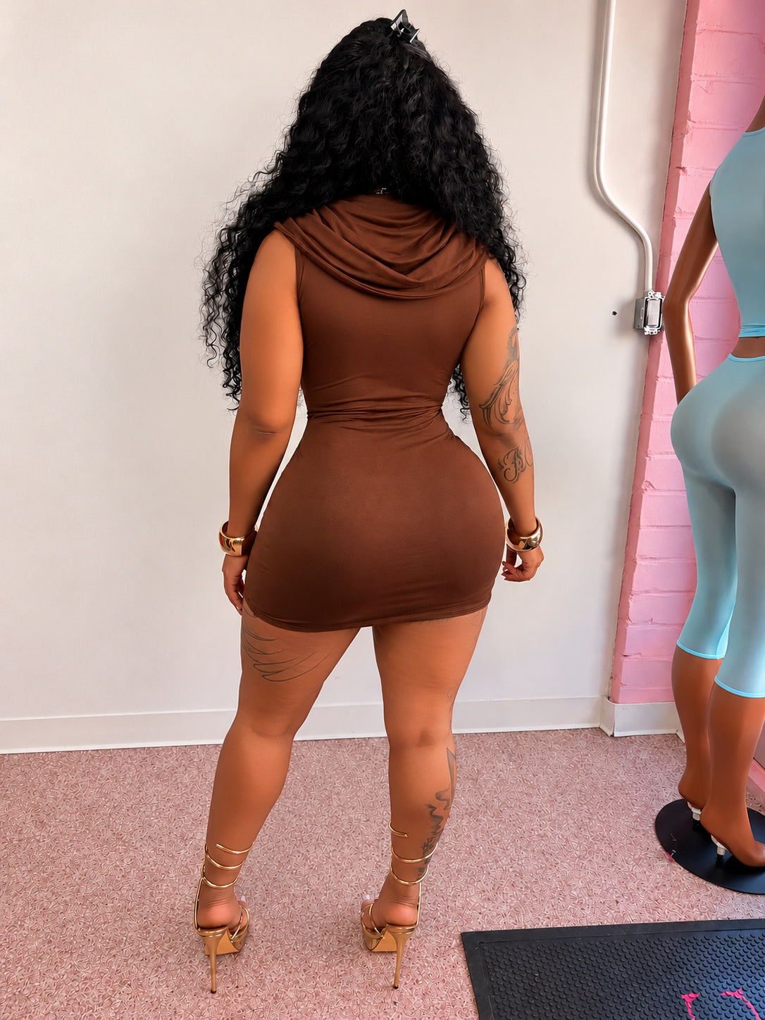 Rich Taste Mini Dress – Brown