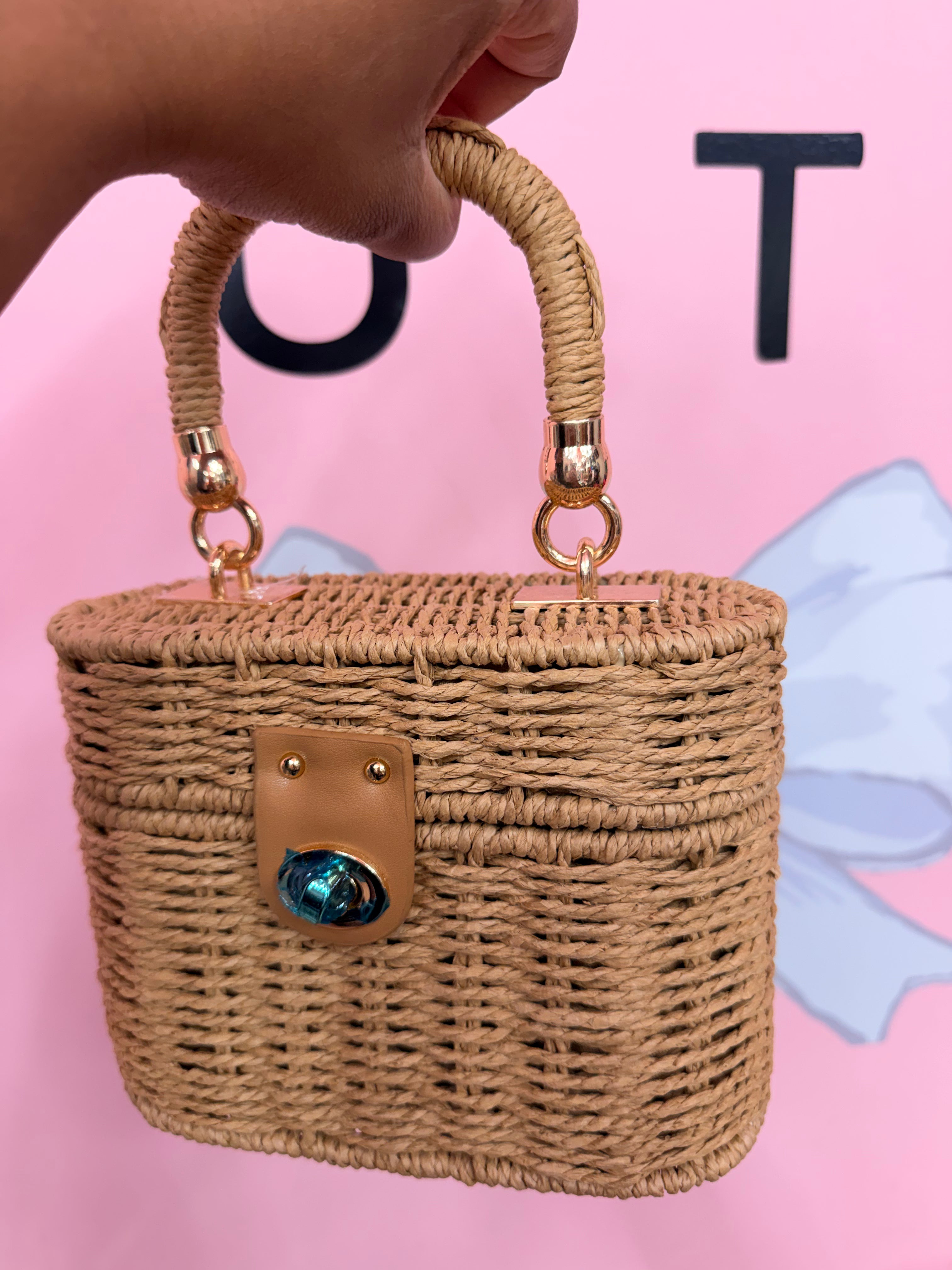 Vacation Money Woven Handbag