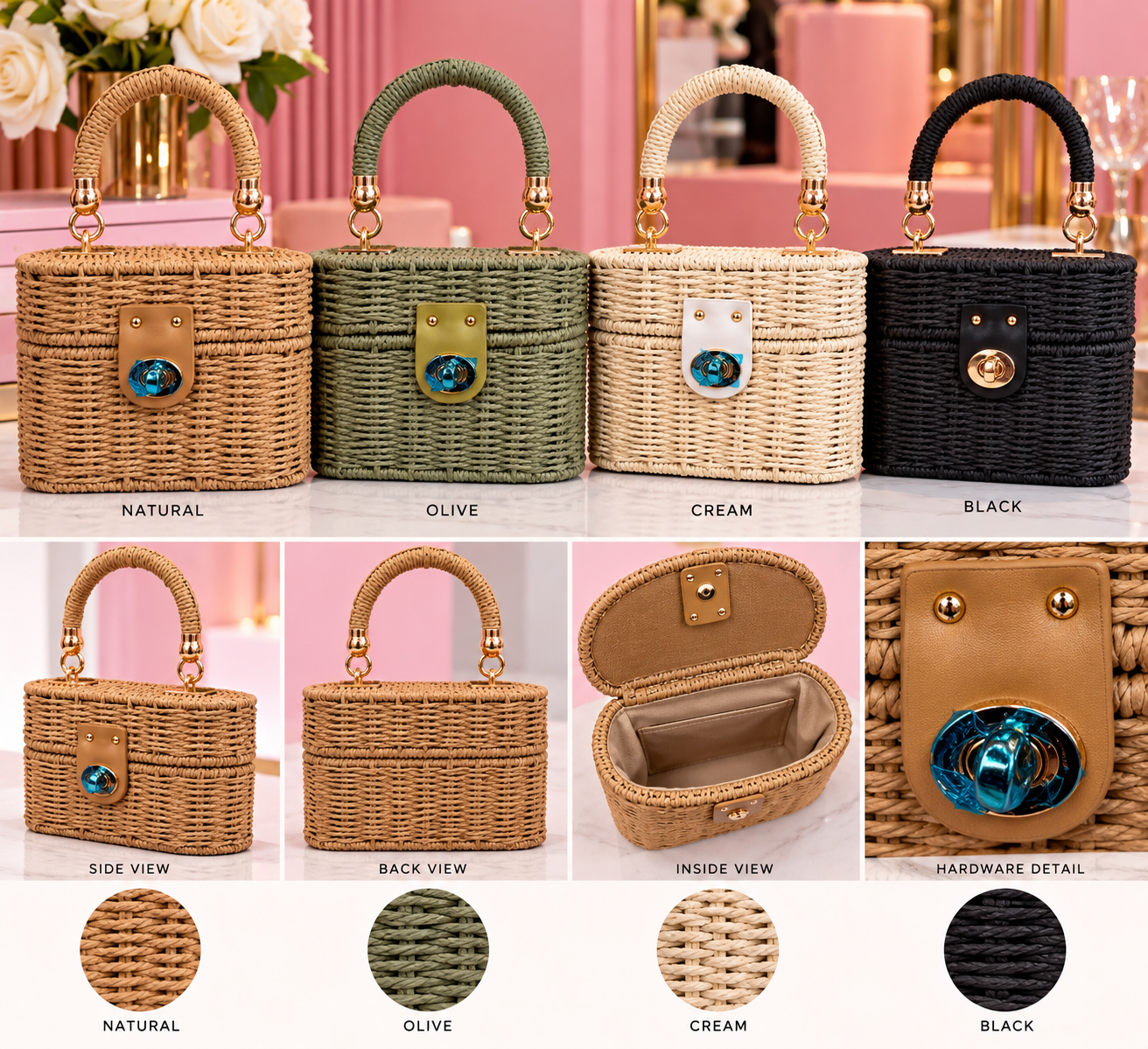 Vacation Money Woven Handbag