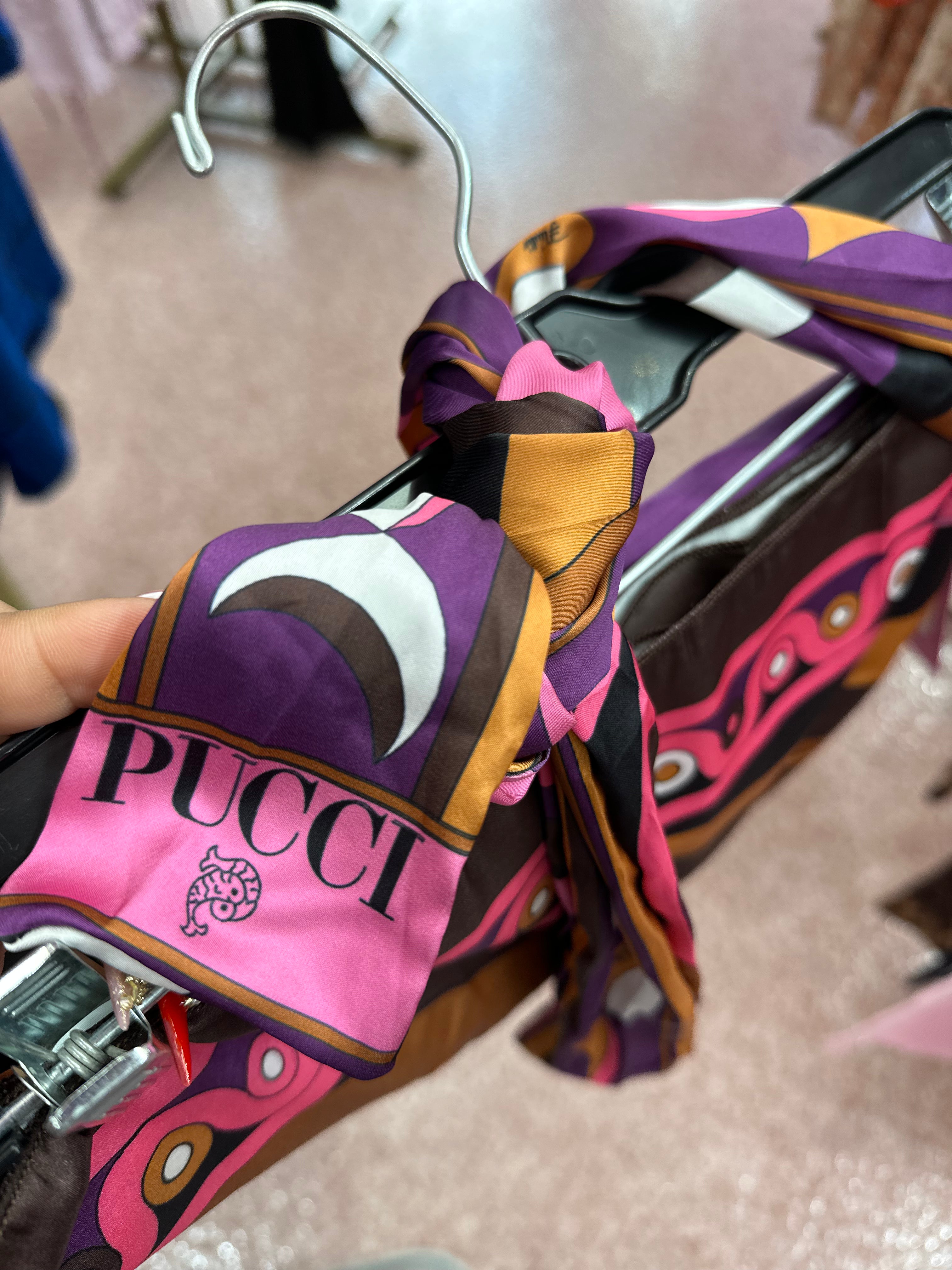 Puch Silk Square Scarf & Headband Set- Purple