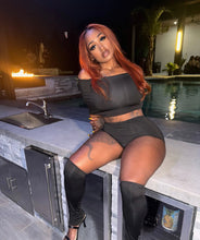 All Or Nothing Three Piece Short Set- Black