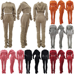 Stacked Jogger Sweatsuit Set- Various Colors