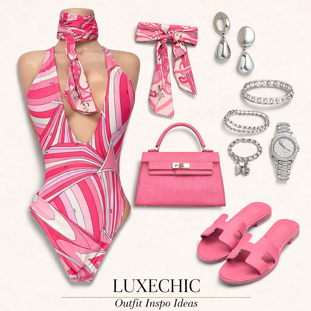 (Pre-Order) Puch Girl 3pc Inspired One Piece Set-Pink