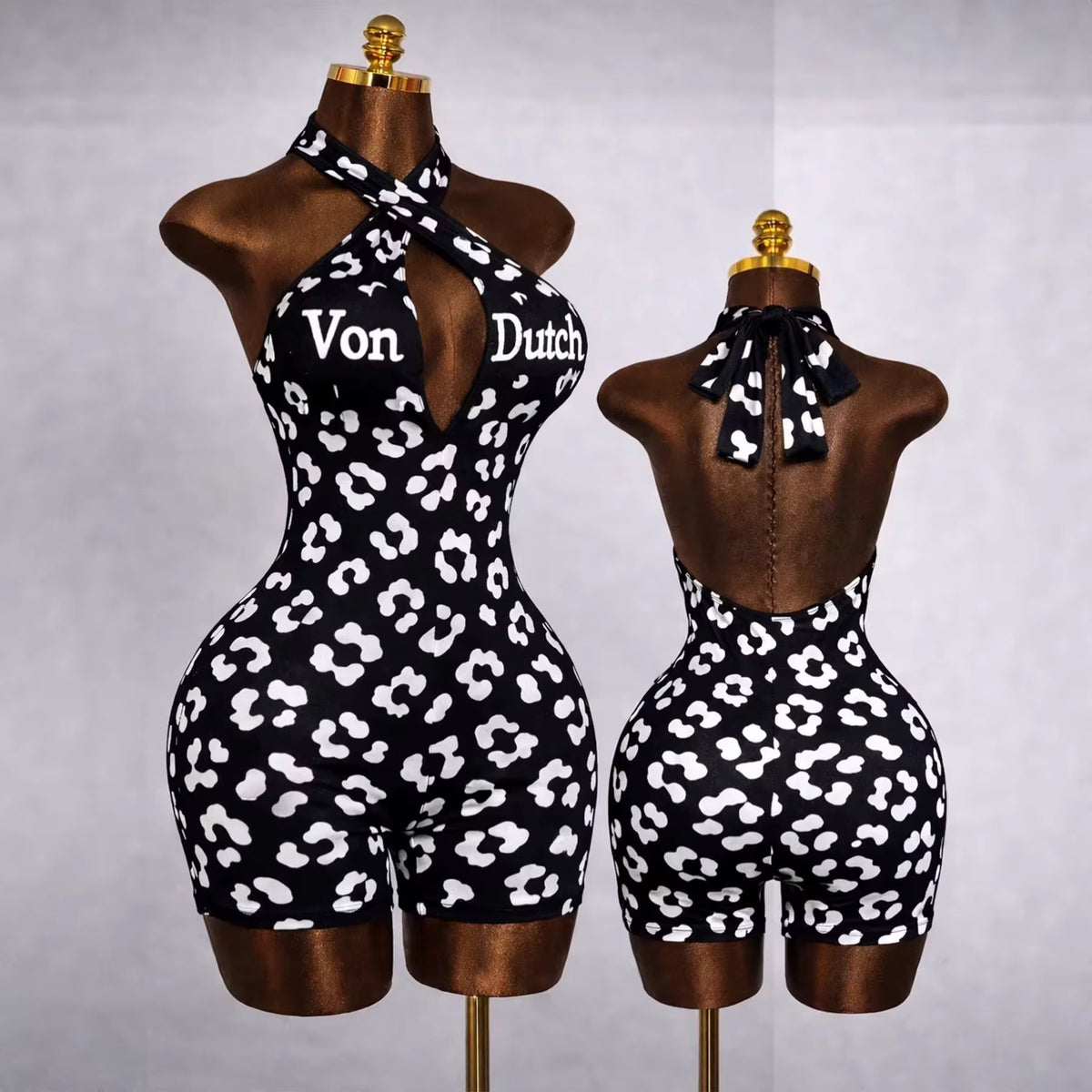 Von D Romper- Black/White