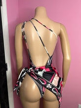 (Pre-Order 8 business Days) Fashion Puch Designer Inspired One Piece Swimsuit W/Scarf- Multi