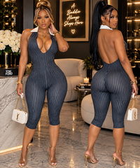 Business & Pleasure Capri Jumpsuit 🖤📈