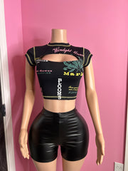 Good Girl Vibes High-Waisted Shorts- Black