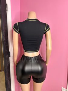 Good Girl Vibes High-Waisted Shorts- Black