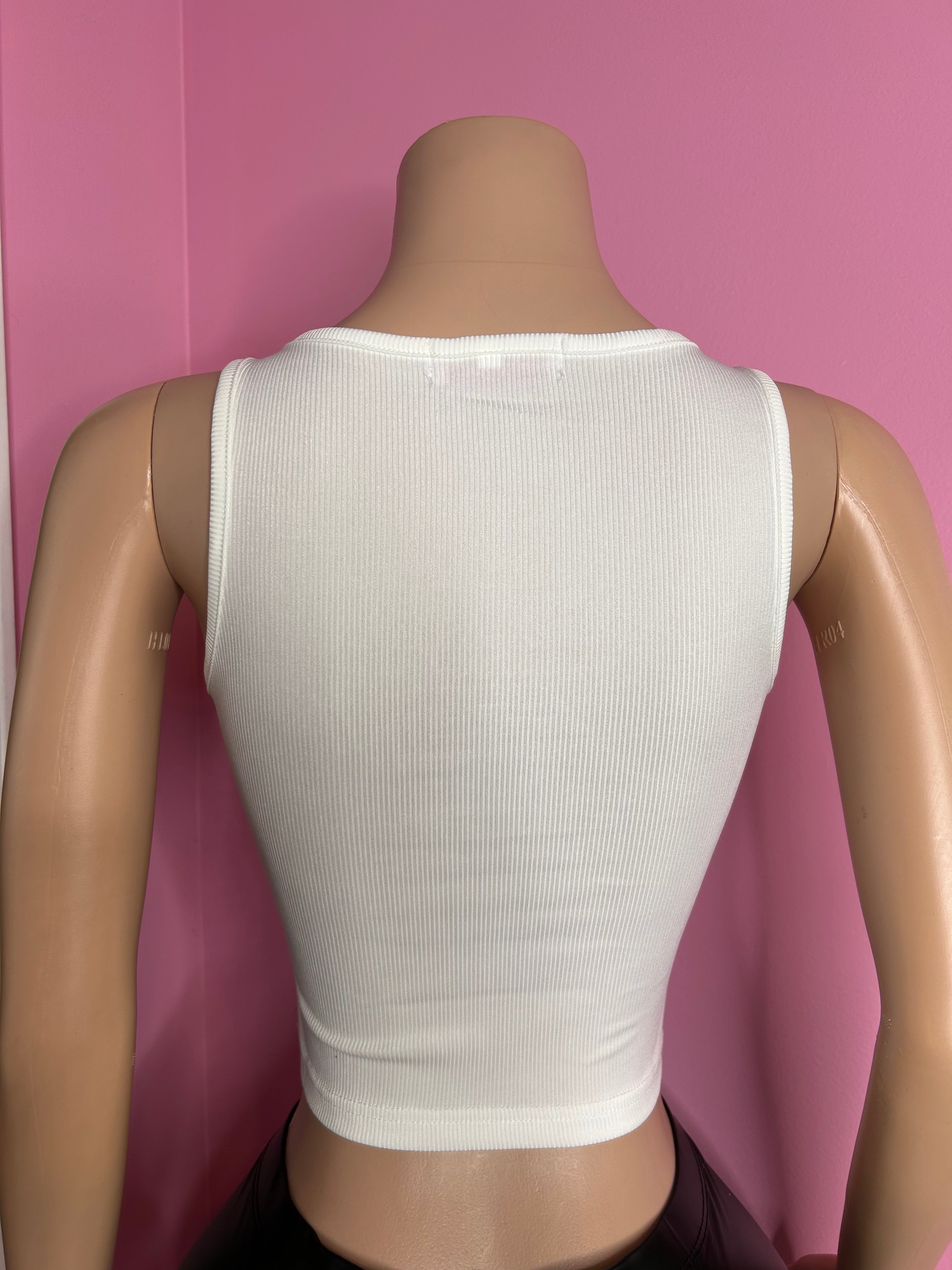 The Rawest Tank Graphic Top- White/Black