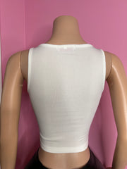 The Rawest Tank Graphic Top- White/Black