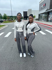Wayda Jacket & Pant Set(Tall Girl Friendly)- Gray