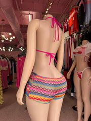 Sunset Vibes Crochet Set- Pink Multi
