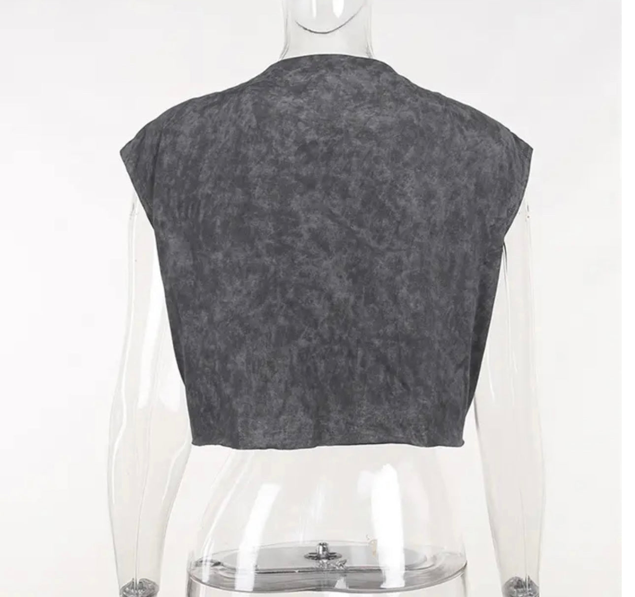 Appreciate Life Graphic Crop Top- Gray