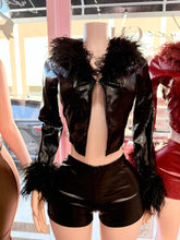 Rich Threat Croc Fur Two-Piece Short Set