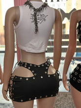 Causing A Scene Side Cut Out Mini Skirt Only- Black