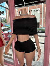 All Or Nothing Three Piece Short Set- Black