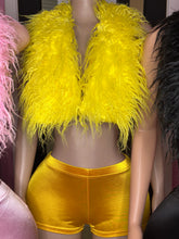 Ready to Party Faux Fur Halter Neck & Short Set- Various Colors