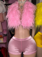 Ready to Party Faux Fur Halter Neck & Short Set- Various Colors