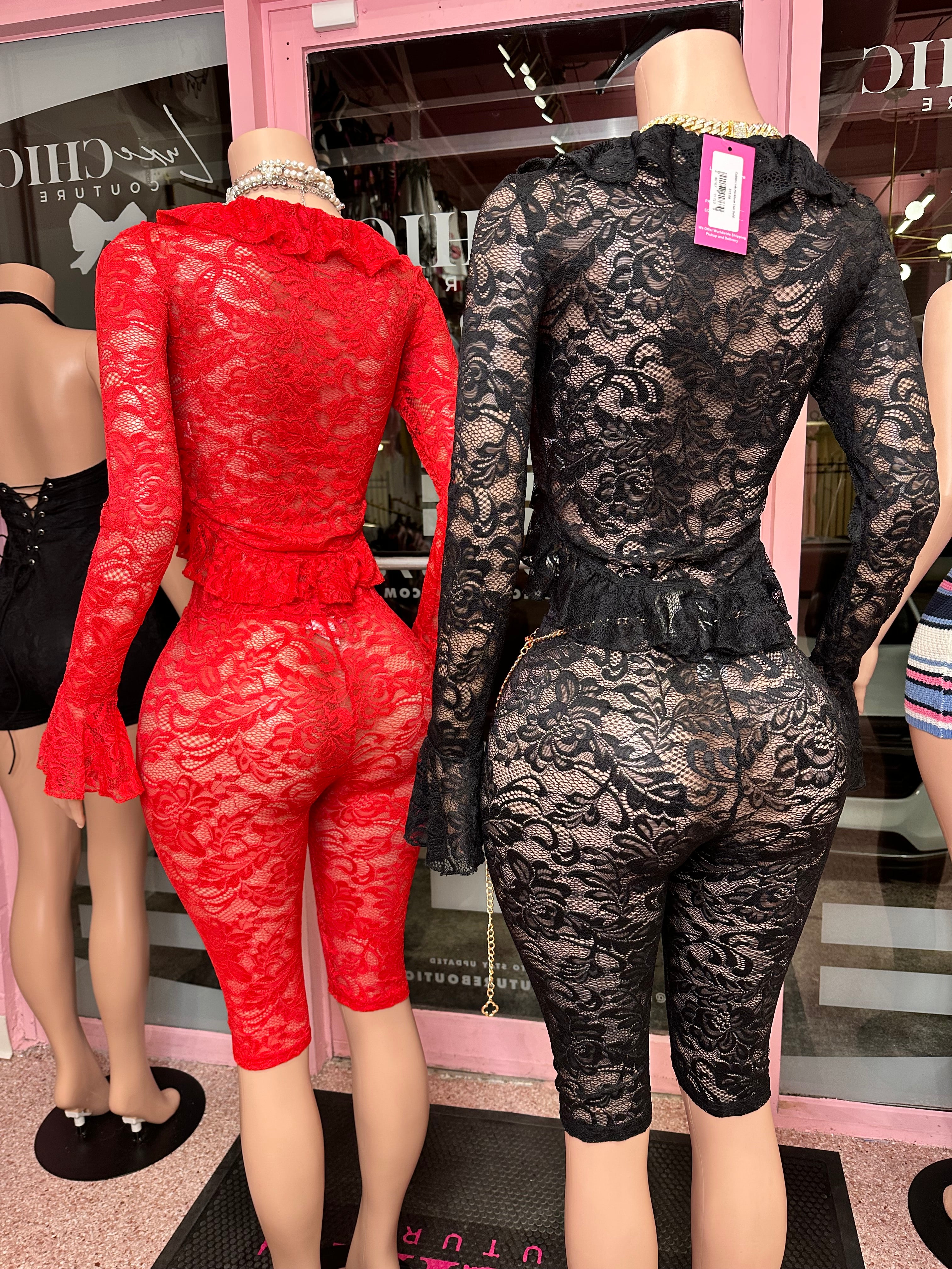 Laced Intentions Long Sleeve Capri Set- Various Colors