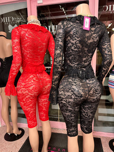 Laced Intentions Long Sleeve Capri Set- Various Colors