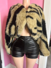 Zebra Fur Bolero Jacket