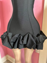 3D Rose Bandage Dress- Black