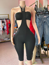 Just A Sip Capri Halter Romper Set- Black