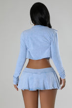 Remember Me Pleated Mini Skirt 3PC Set- Light Blue