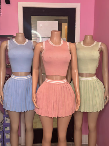 Tennis Court Ready Skirt Set- Various Colors