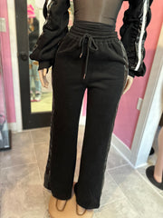 Urban Essence Stripe 2pc Sweatsuit- Black