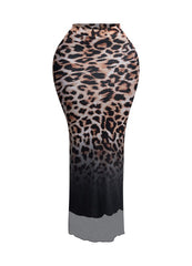 Feline Instincts Leopard Maxi Skirt- Animal Print