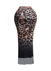 Feline Instincts Leopard Maxi Skirt- Animal Print