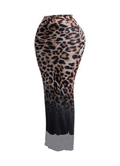 Feline Instincts Leopard Maxi Skirt- Animal Print