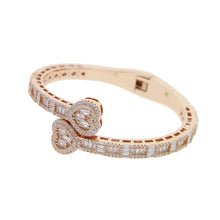 *Pre-Order* Icy Heart Shape Bangle- Rose Gold
