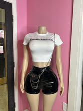 High-Waisted Glossy Black Shorts