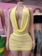 Let Me Find Out Mesh Halter Top & Skirt Set- Yellow