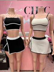 Playful Palette Outfit Skort Set- Cream
