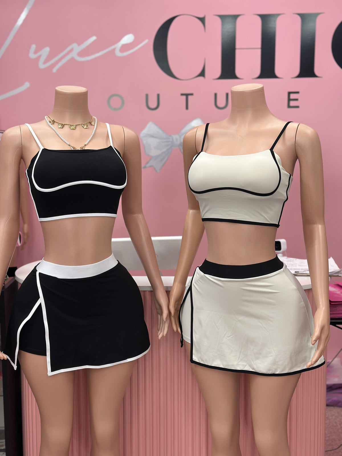 Playful Palette Outfit Skort Set- Cream