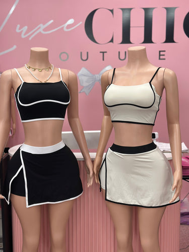 Playful Palette Outfit Skort Set- Cream