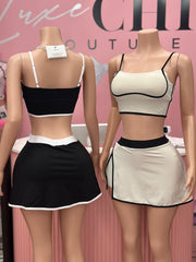 Playful Palette Outfit Skort Set- Cream