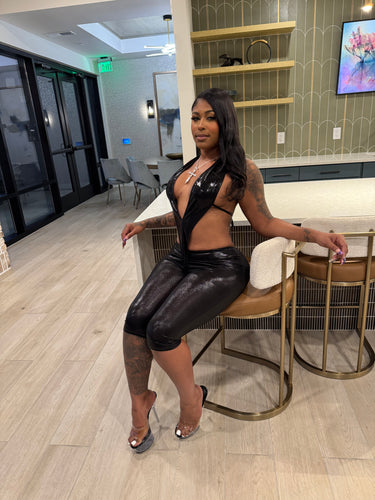 No Apologies Bodysuit Set- Black