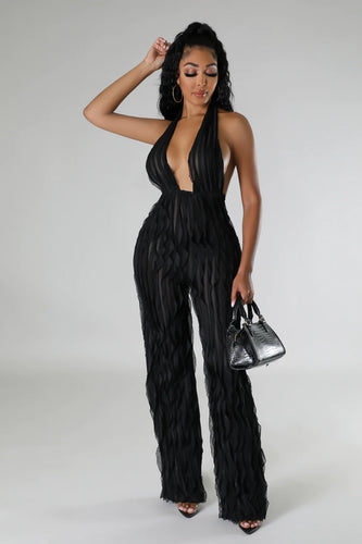 Vacation Babe Jumpsuit- Black