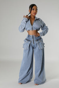 Just So Cool Denim Pant Set