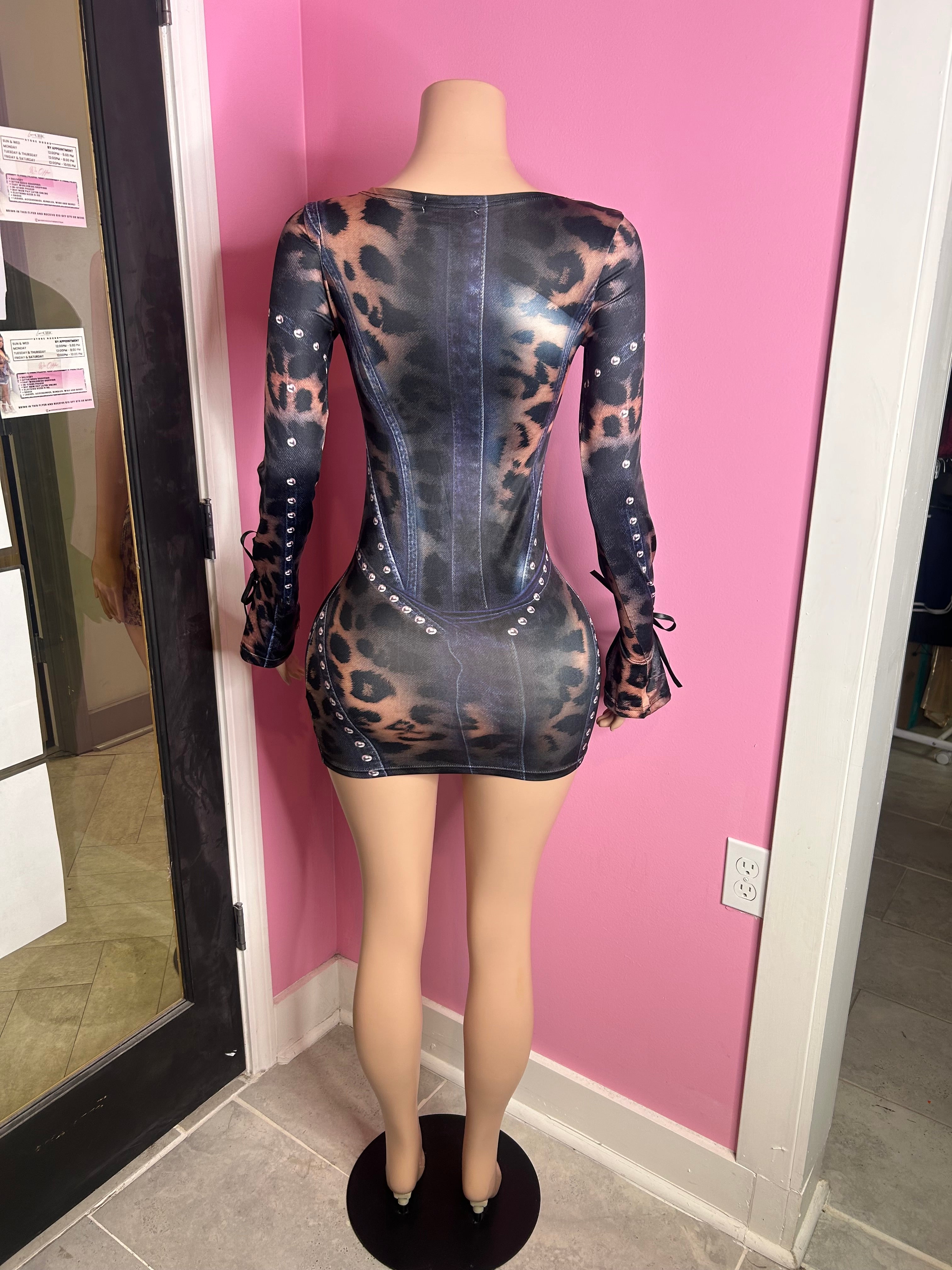 Exotic Essence Body-Con Dress- Animal Print