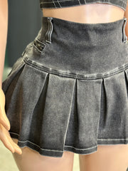 Point Blank Period Skort Set- Black