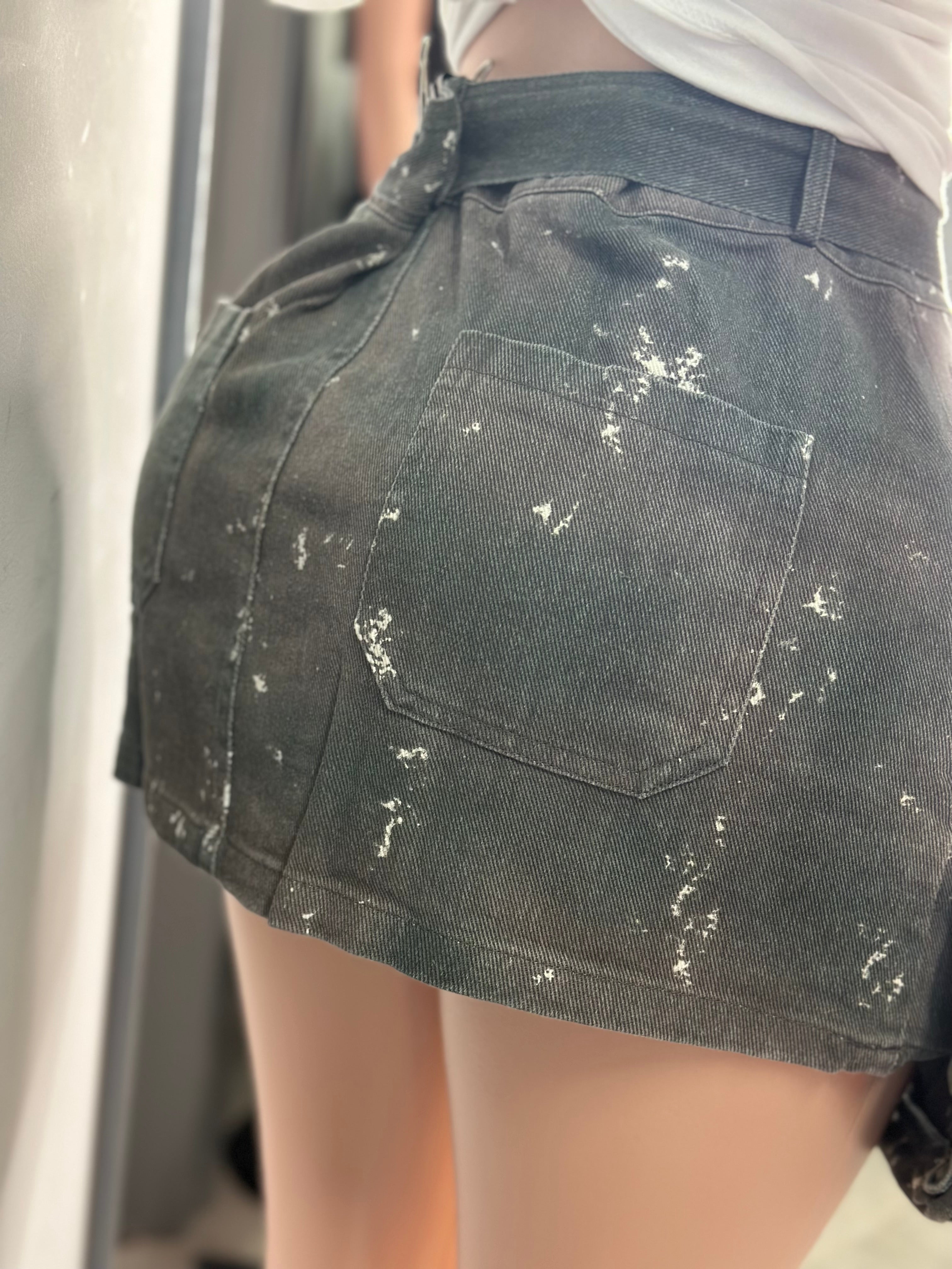 Dont Compare Me Denim Cargo Skirt